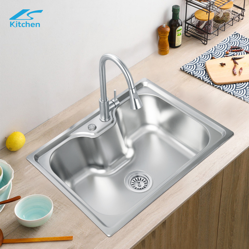 K Brazil Furniture Hardware Faucets Single Bowl Sink Stainless Steel លិចផ្ទះបាយ