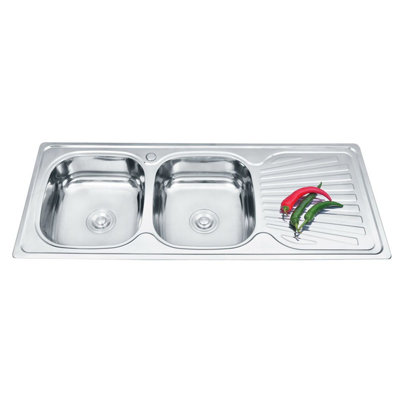 Custom Oem Wash Basin Double Bowl Deep Kitchen Sink 304 Stainless Steel Apartment Modern Square Design រចនាក្រាហ្វិកជាមួយក្តារ 12050