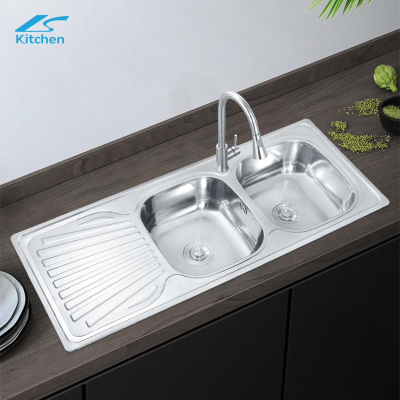 K-12050A គណៈរដ្ឋមន្ត្រីអាហ្រ្វិកខាងត្បូង 2 ទូដាក់ចានផ្ទះបាយពីរជាន់ អាងលិចដែកអ៊ីណុក