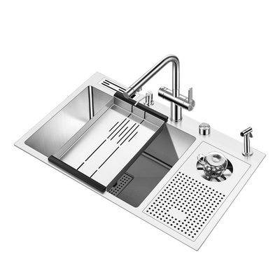 K Modern Farmhouse Stainless Steel 304 Sinks Washer Cup Kitch Black Granite Sink Handmade Cup Washer Kitchen Sink